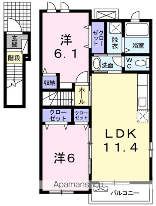 サニーレジデンス Aの間取り