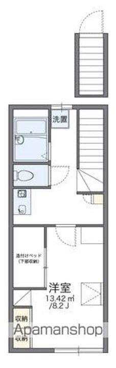 レオパレスハーヴェスト湖北の間取り