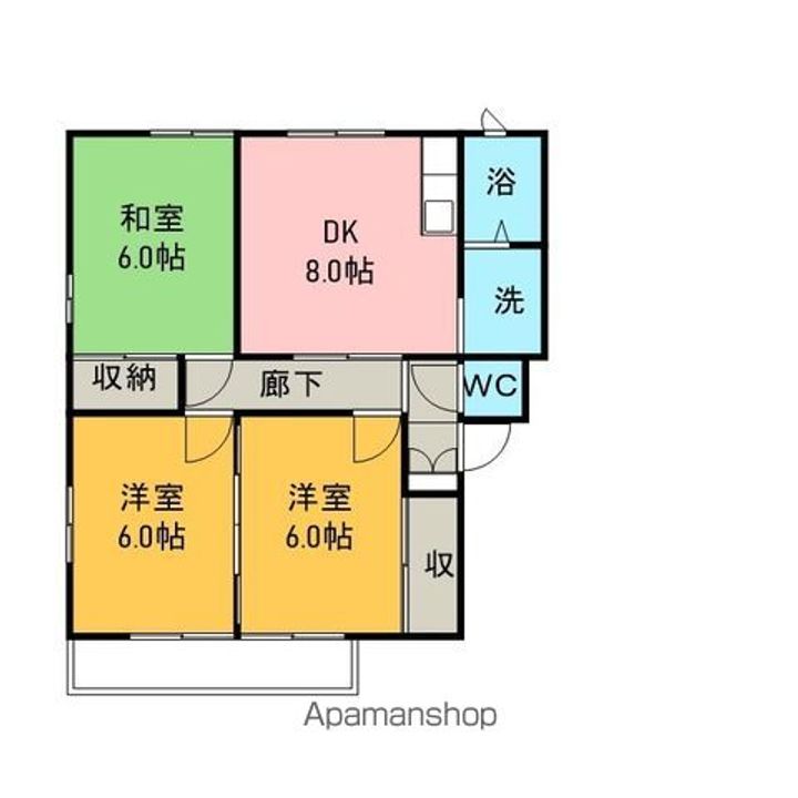 ルーエックⅡ201の間取り