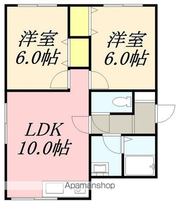 北島アパート1Fの間取り