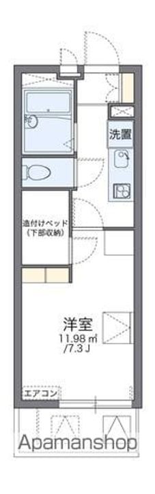レオパレスザ フィールド201の間取り