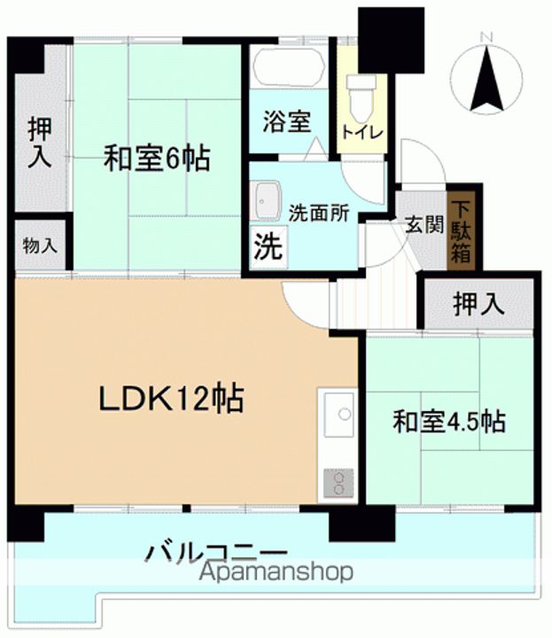 ルカーサ勿来Ⅰ・Ⅱの間取り