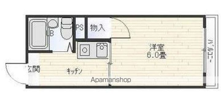 香川県高松市中央町の賃貸マンションの間取り