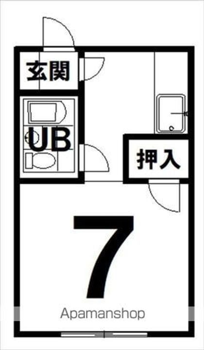 ハイツウエダB棟203の間取り