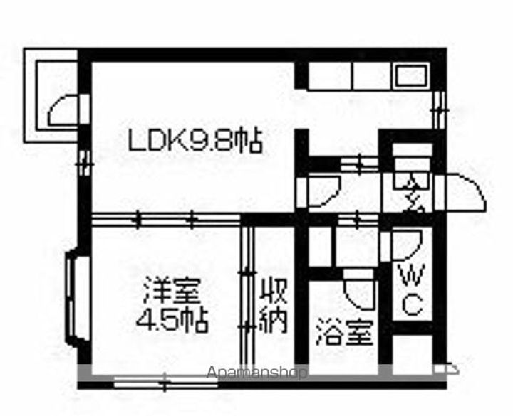 宮城県仙台市青葉区木町の賃貸マンション304の間取り