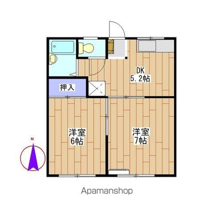ハイツ川住203の間取り
