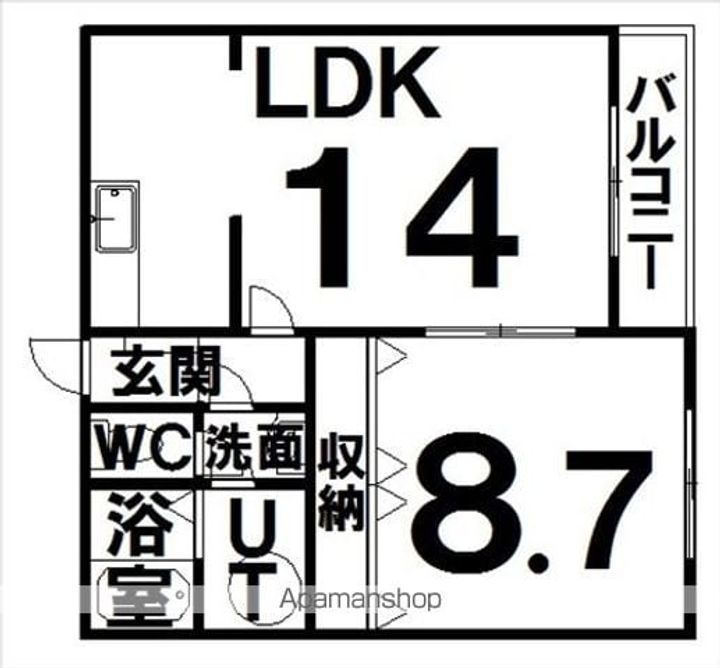 あかつきニュータウンA棟の間取り