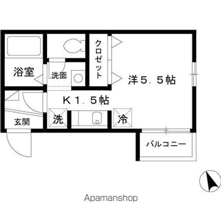 東京都杉並区浜田山2丁目の賃貸アパートの間取り