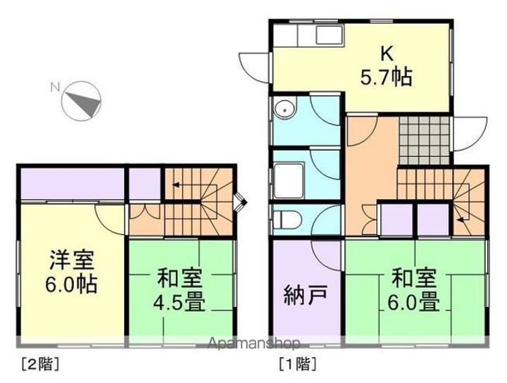 岡山県都窪郡早島町若宮(一戸建)の賃貸物件の間取り