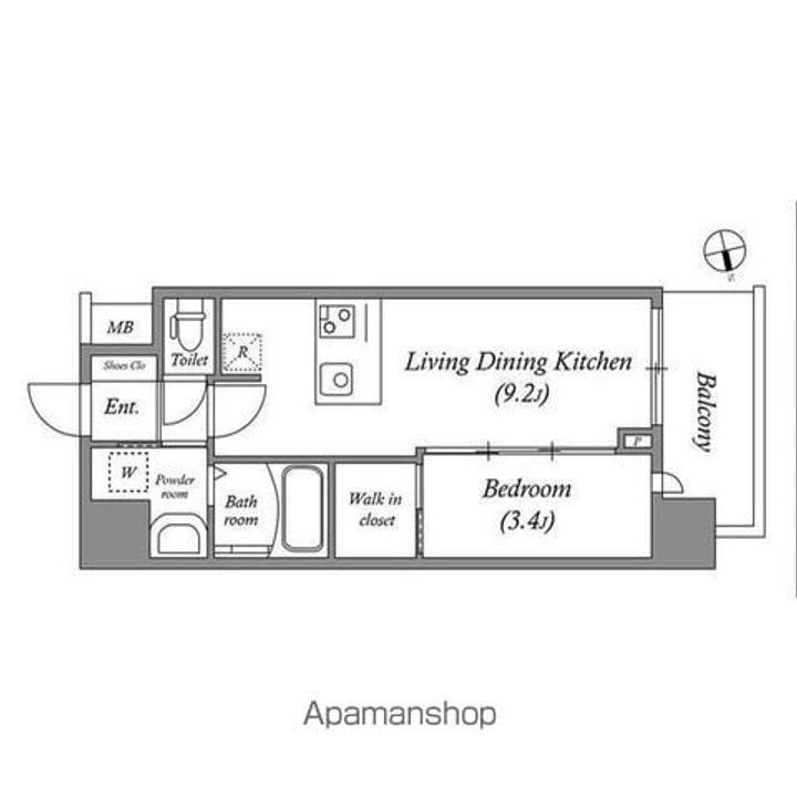 愛知県名古屋市中区新栄1丁目の賃貸マンションの間取り