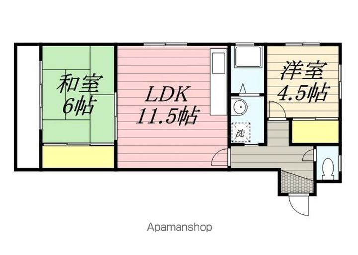 静岡県浜松市中央区蜆塚1丁目の賃貸マンション305の間取り