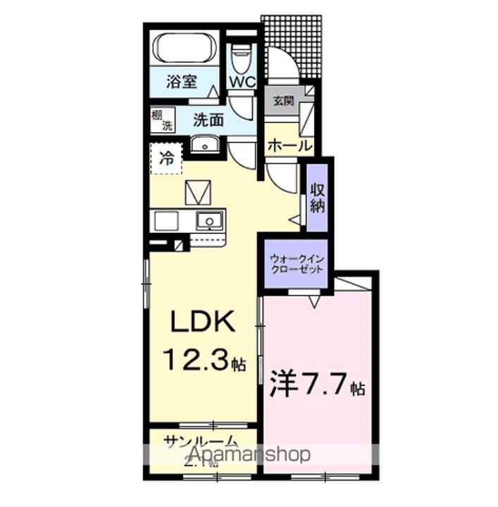 千葉県木更津市中里の賃貸アパートの間取り