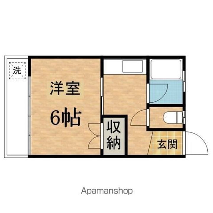 東京都八王子市南大沢2丁目の賃貸アパートの間取り