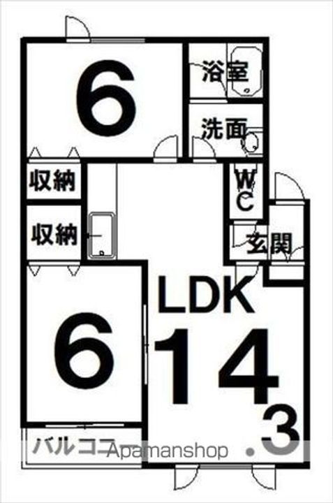 アプローズⅢ101の間取り