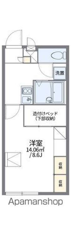 レオパレスしんでん206の間取り