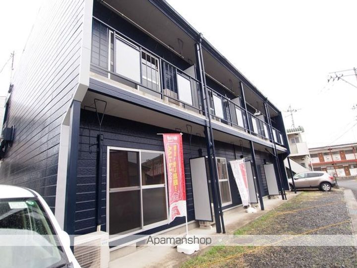 福島県郡山市田村町徳定字八斗蒔田の賃貸アパートの外観