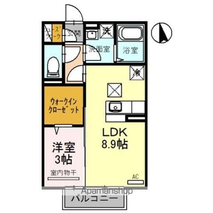 プレミアム九番館102の間取り