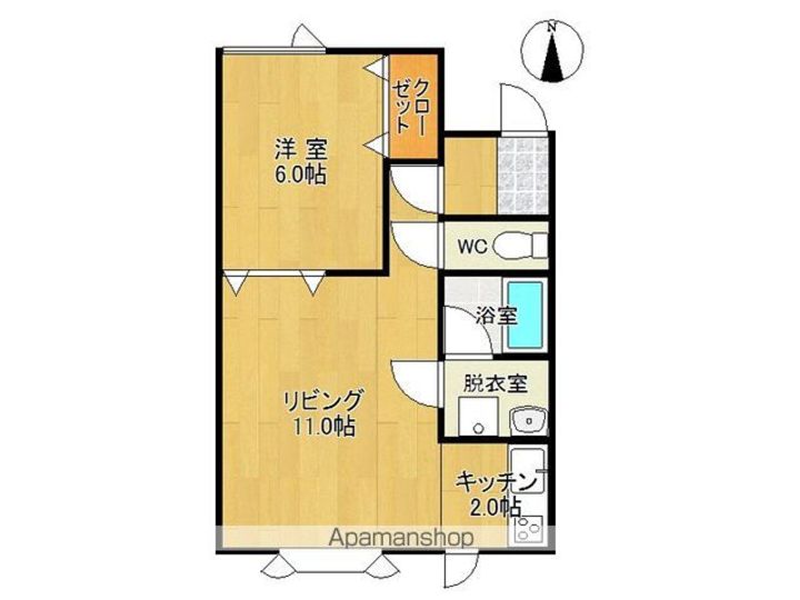 コーポスマイル24B205の間取り