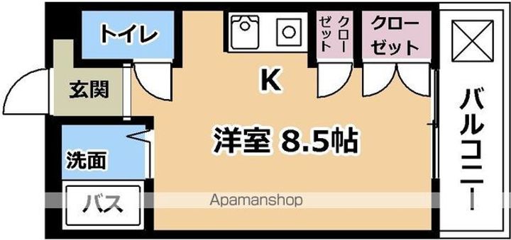 グランドハイツ柴原C103の間取り
