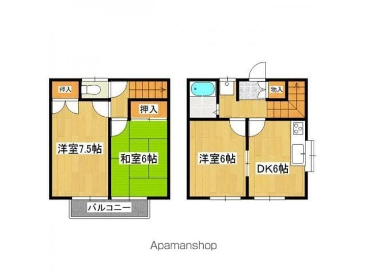 ブリランテ牛久南101の間取り