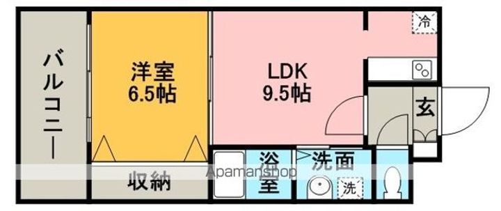 福岡県福岡市中央区舞鶴1丁目の賃貸マンションの間取り