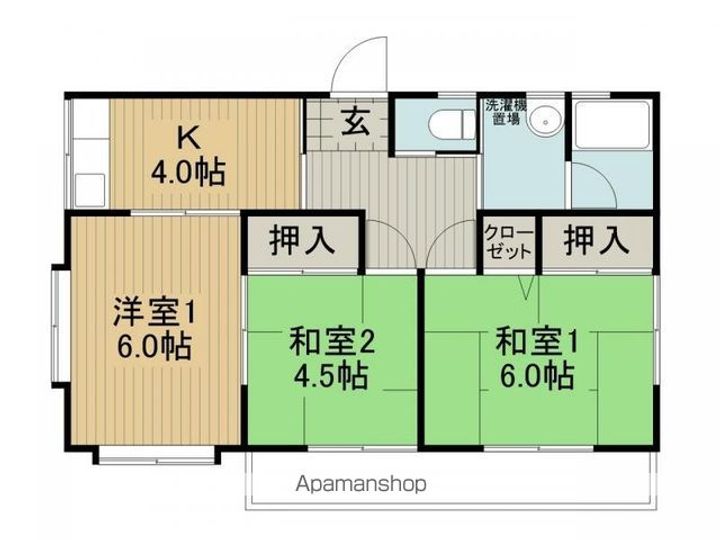 三の丸ハイツB棟201の間取り