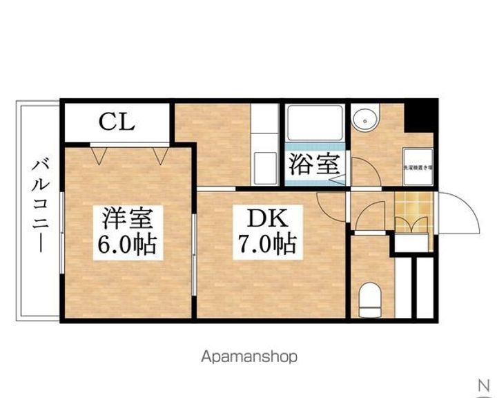 愛知県小牧市堀の内5丁目の賃貸マンションの間取り
