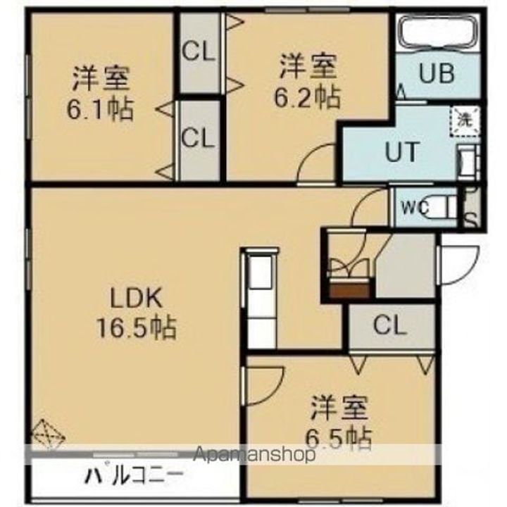 パティオ美原Aの間取り