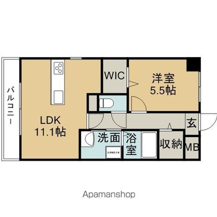 愛知県名古屋市千種区新西1丁目の賃貸マンションの間取り