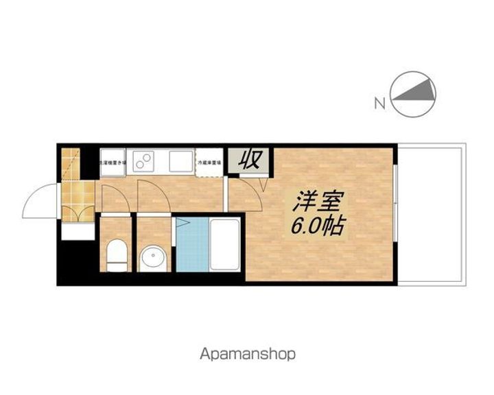 滋賀県大津市京町1丁目の賃貸マンションの間取り