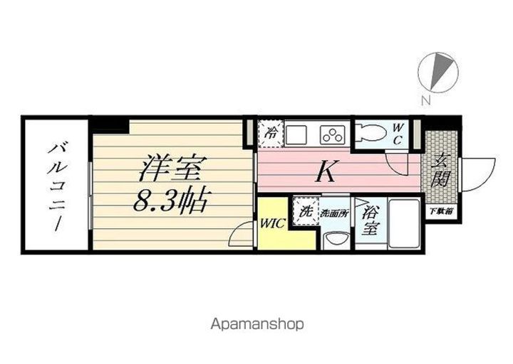 神奈川県横浜市鶴見区鶴見中央1丁目の賃貸マンションの間取り
