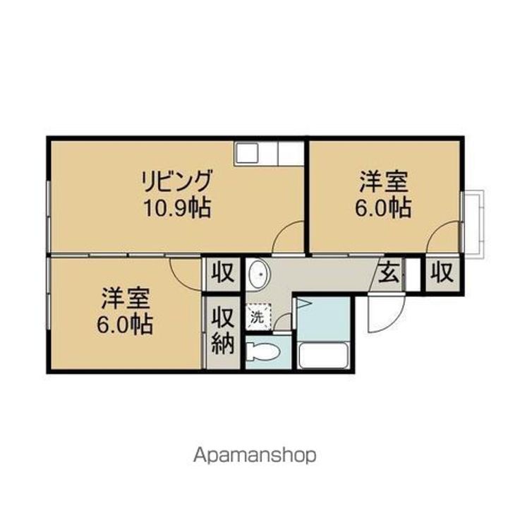 リバティハウスB202の間取り