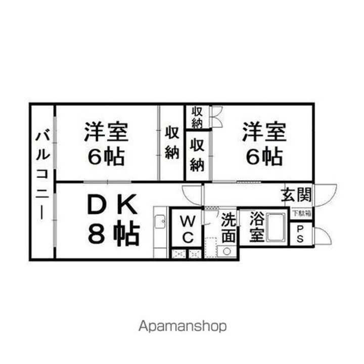 ときわパークハイツ502の間取り