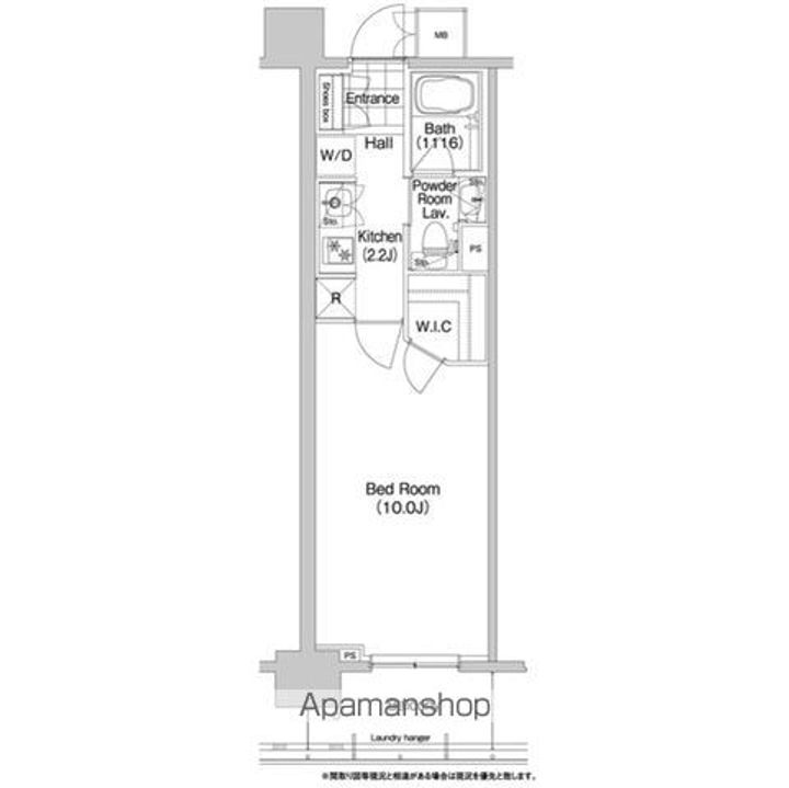 東京都千代田区東神田2丁目の賃貸マンションの間取り