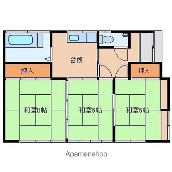 宮城県岩沼市桑原1丁目(一戸建)の賃貸物件戸建ての間取り