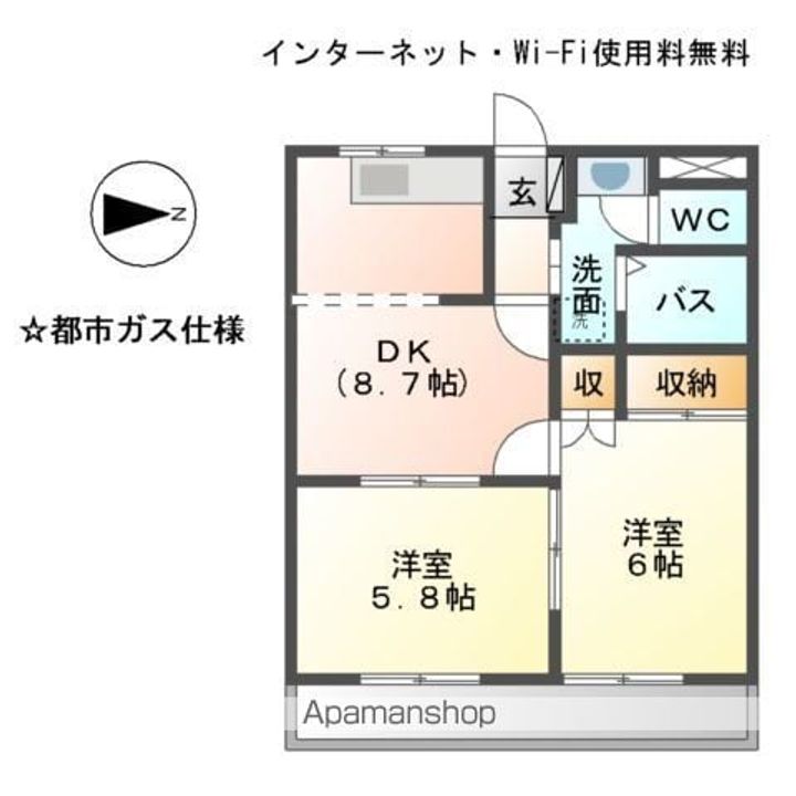 アルカディア403の間取り