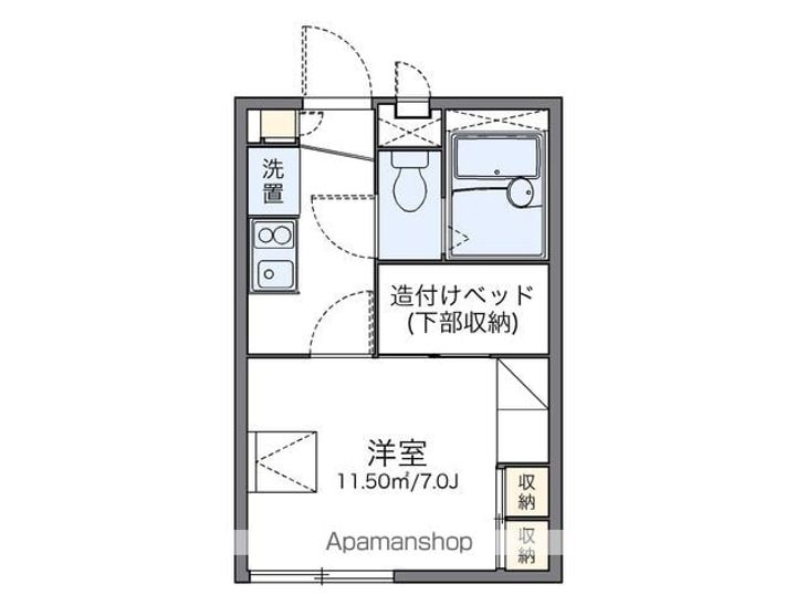 レオパレス雅204の間取り