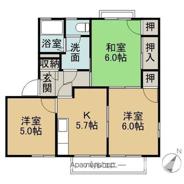 メイプルハウス奥村201の間取り