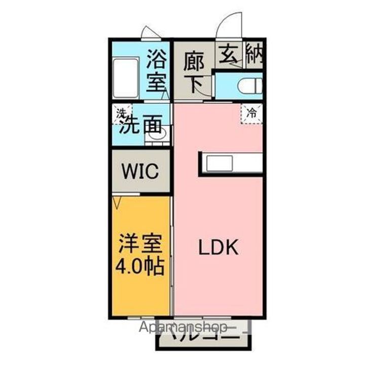 グランコート Ⅰ201号室の間取り