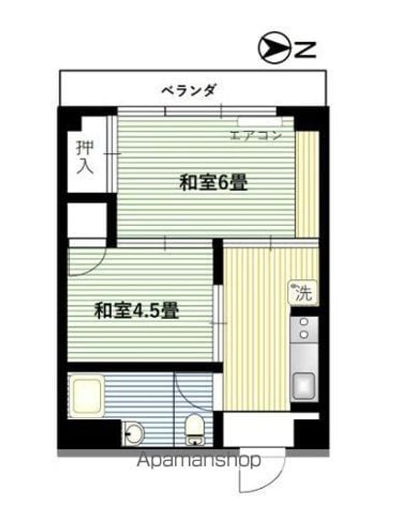 東京都板橋区栄町の賃貸マンションの間取り