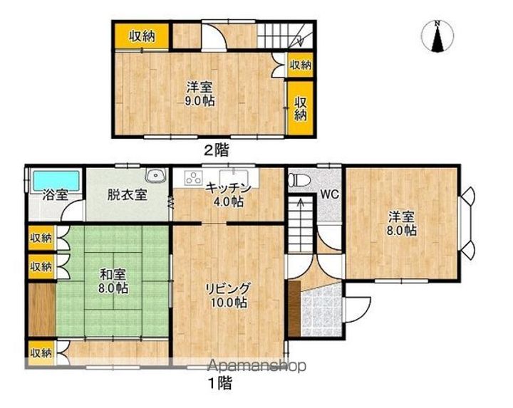 北海道河東郡士幌町字士幌西2線(一戸建)の賃貸物件戸建ての間取り