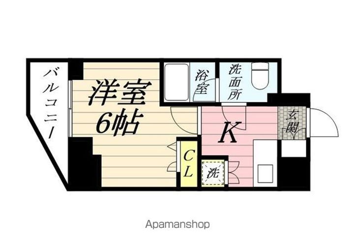 神奈川県横浜市鶴見区生麦1丁目の賃貸マンションの間取り