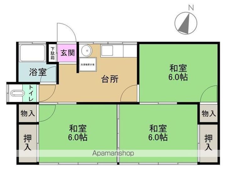 福島県いわき市平字作町一丁目(一戸建)の賃貸物件戸建ての間取り