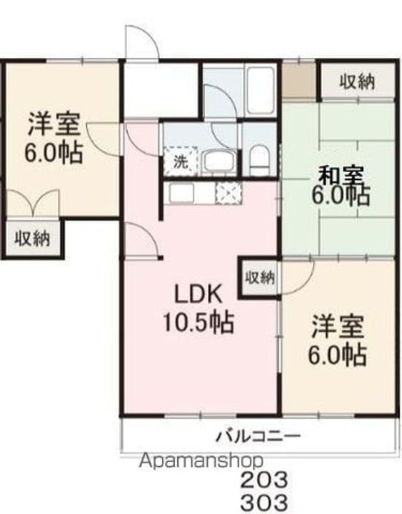 香川県高松市錦町1丁目の賃貸マンションの間取り