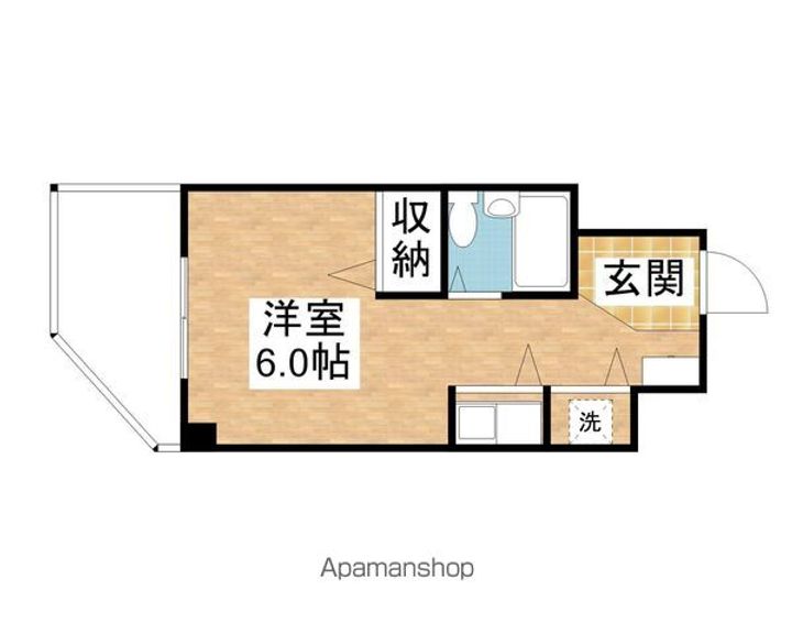 岡山県岡山市北区蕃山町の賃貸マンションの間取り