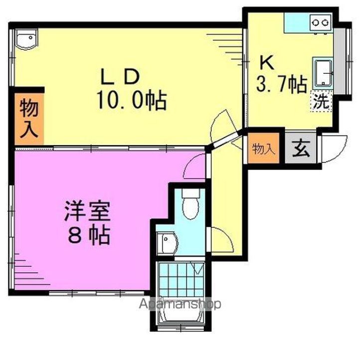 東京都杉並区阿佐谷南1丁目の賃貸アパートの間取り