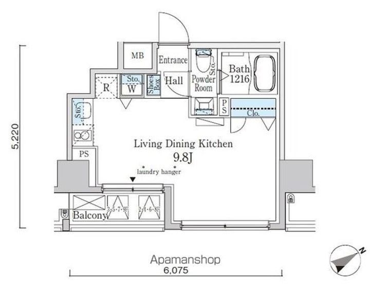 東京都渋谷区恵比寿1丁目の賃貸マンションの間取り