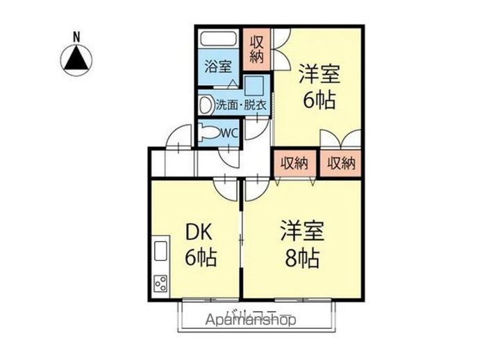 ウィステリア沢村A102の間取り