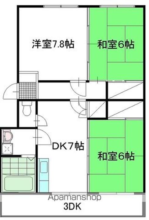 サンライズ松戸201の間取り