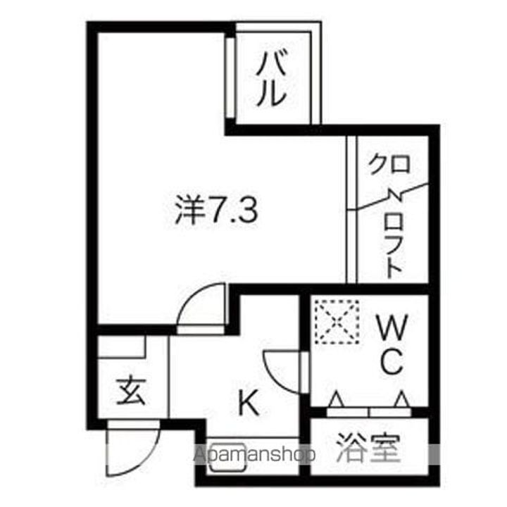 愛知県名古屋市千種区仲田1丁目の賃貸アパート302の間取り
